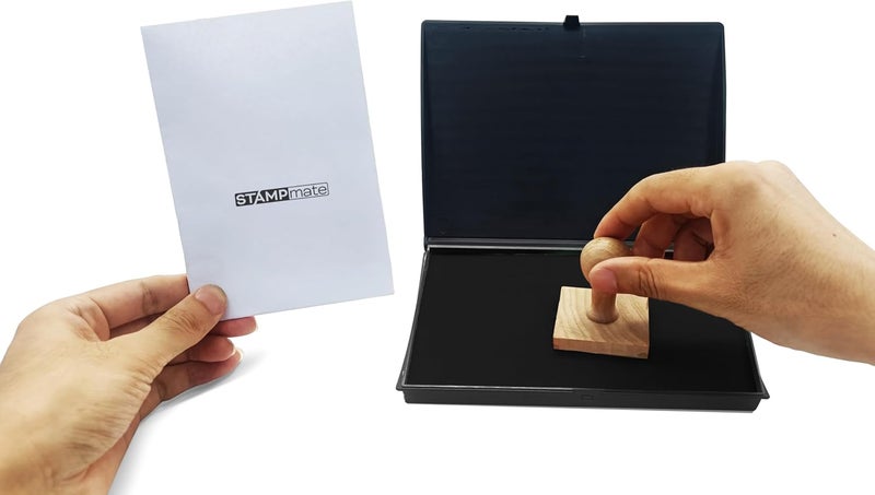 Stampmate Large Black Stamp Pad 7" x 5" – Premium Felt Ink Pad for Office, Home, Craft, and Rubber Stamps - Image 3